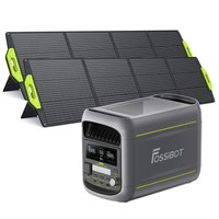 FOSSiBOT F1800 Portable Power Station + 2×SP200 200W Foldable Solar Panel
