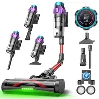 Ultenic U18 PowerPro Cordless Vacuum Cleaner, 55kPa Powerful Suction, 600W Motor, Up to 80 Min Runtime, Anti-Tangle Roller Brush, Smart LED Display, 6-Layer Filtration, Wall-Mount Charging Dock for Pet Hair & Hard Floors