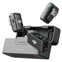 Refurbished DJI Mic 2 Wireless Lavalier Microphone (2TX+1RX+Charging Case), 32-bit Float Recording, 250m Transmission, AI Noise Cancellation, 14H Internal Recording, Dual Transmitter Kit, Omnidirectional Mic for Camera, iPhone, Android, Laptops
