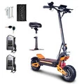 EU DIRECT TOURSOR X5 52 Electric Scooter w or Seat 52V 25AH Battery 52V 2500W+2 Dual Motor Recommended Top Speed 25KM or H 11inch Tires 100KM Max Mileage 140KG Max Load Folding E Scooter