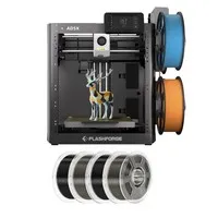 Flashforge AD5X 3D Printer + 4kg Mecpow HS Filaments - 2kg Black PETG / Transparent Smoke Grey PLA+