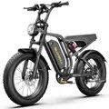 EU DIRECT Bluvall Su8 Electric Bike 52V 20Ah Battery 1000W Motor Peak Power 1500W Recommended Top Speed 25KM or H 20x4 Inch Fat Tire 60KM Mileage 150kg Max Load Electric Bicycle