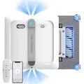 [EU Direct]Liectroux S9 Smart Window Cleaning Robot,With 2 Roller Brushes, 6-Way Water Pump Spray,10000Pa Suction, Brushless Motor, Frameless Works, 8 Microswitches,Safety Rope & Power Cord 2 In 1,App & Remote Control,Voice Prompts