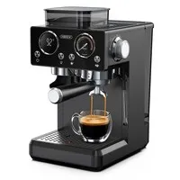 HiBREW H20 All-in-One Coffee Machine with Built-in Grinder, Dual Hot & Cold Extraction, 20-Bar Pressure, 20-Level Grind Adjustment, Steam Wand for Latte, 1.8L Water Tank, Smart Touch Control