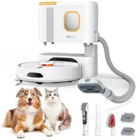 Teendow D20S MAX+ 2in1 Robot Vacuum Cleaner & Pet Grooming Tool, 6000Pa Strong Suction, 70 Days Hands-Free Cleaning, 3L Dust Bag, PreciSense LiDAR Navigation, 5000mAh Battery, Ideal for Pet Owners