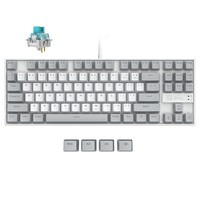 3inuS 87-Key 5-in-1 Mechanical Keyboard, Multi-Port Hub, Hot-Swappable USB-C Wired Gaming Keyboard, Compatible with Mac & Windows OS - Blue Switches