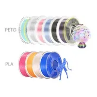 10kg Mecpow Filaments (6kg PETG + 4kg PLA) - Light Blue/Light Pink/Blue-White-Orange/Smoke Grey/Transparent/Transparent Rainbow/Blue/Skin/Orange/Pink