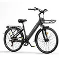 EU DIRECT EBYCCO V1 Electric Bike,36V 15_6AH Batterym 250W Motor,Recommended Top Speed 25KM or H,Lockable Front Suspension,Dual Disc Brakes,28+1_5inch Tires,45 90KM Max Range,150KG Max Load,Electric Bicycle