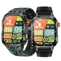 Senbono V35 2_01 inch HD Screen LED Flashlight 1100mAh Massive Battery Compass Voice Assistant bluetooth Call Heart Rate Blood Oxygen Monitor Sleep Monitoring Multi sport Modes IP68 Waterproof Smart Watch