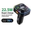 Bakeey 22_5W 2 Usb As +PD Port FM Bluetooth Transmitter Fast Charging Car Charger Wireless Handsfree Car Mp3 Player For Mobile Phone