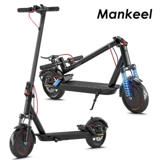 Adult Portable Electric Scooter 500W With Front & Rear Dual Shock Absorption Battery 10'' Foldable Wheels Lightweight Commuter