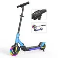 EU or UK Direct WQ Q1 Kids Electric Scooter LED Lights 21_6V 2_6AH Battery 150W Motor Top Speed 10KM or H 6inch Solid Tires 8 10KM Max Mileage 70KG Max Load Folding E Scooter for 6 12 Years Old Children