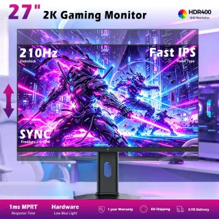 KTC H27T7P-2 Fast IPS Gaming Monitor 27" 2560×1440 QHD 200Hz Up To 210Hz 1ms MPRT Response Time Advanced Adaptive Sync & HDR400