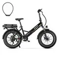 EU DIRECT OVIVO C1 MAX Electric Bike 48V 10_4AH+13AH Dual Batteries 250W Motor Top Speed 25KM or H 20+4_0inch Tires 140KM Max Mileage 120KG Max Load Electric Bicycle