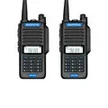 2 PCS BAOFENG UV9R-AMG 15W IP68 Waterproof UV Dual Band Two Way Handheld Radio Walkie Talkie 400-470MHz 128 Channels Blue Button Sea Land Hotel Civilian Intercom US Plug