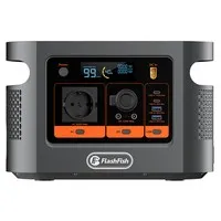 FlashFish E106B Portable Power Station, 384Wh LiFePO4 Battery, 600W Pure Sine Wave Output, 8 Outputs, 250W AC + 200W Solar Fast Charging, 100W USB-C PD, 120W Car Port, LCD Display, for Camping, RV, Emergency Backup