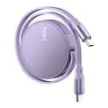 PD240W USB C to USB C Retractable Cable Fast Charging Data Transmission Thick Copper Core Line 12CM 100CM Long for iPhone 16 16 Plus 15 15 Pro for Huawei Mate XT for Xiaomi 15pro for Samsung Galaxy Z Flip6