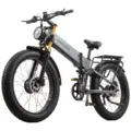 EU Direct BURCHDA R5 PRO Electric Bike,48V 30AH Battery,1500W+2 Dual Motors,Recommended Top Speed 25KM or H,Oil Brake,Mid mounted Shock Absorption,26+4_0inch Tires,65 75KM Max Mileage,120KG Max Load,Foldable Electric Bicycle