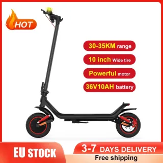 Adult Electric Scooter 36V10Ah Battery 30-35KM Range 10 Inch Widen Tire 500W Motor Escooter 120kg Load Waterproof Dual Suspension EScooters KEPOW