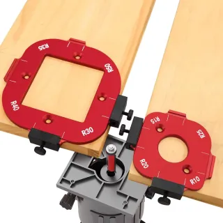 Aluminum Corner Template Set for Router Table Arc Cutting R10-R15-R20-R25 R30-R35-R40-R50 Woodworking Tools High Precise