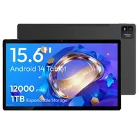 MESWAO B3 Pro Tablet, 15.6 inch 1920*1080 IPS Screen, MTK Helio G99 8 Cores, 8GB RAM 256GB ROM, Android 14, WiFi 5 Bluetooth 5.0, 12000mAh Battery, 32MP+5MP Camera, 4*Speakers - EU Plug, Black