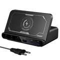 BlitzWolf BW S27 160W 6 Port USB PD Desktop Fast Charger 2USB A+4USB C PD3_0 QC4_0 AFC FCP SCP PPS PE with 15W 10W 7_5W 5W Wireless Charger Desktop Charging Station EU Plug for iPhone 15 14 13 for MacBook Pro for Airpods for Apple Watch