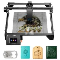 LONGER RAY5 20W Laser Engraver Cutter, Fixed Focus, 0.08*0.1mm Laser Spot, Color Touchscreen, 32-Bit Chipset, Support APP Connection, Working Area 400*365mm