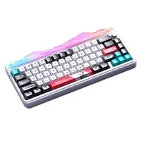 LEOBOG Hi65 Tri-Mode Wireless Mechanical Keyboard, 65% Layout, Gasket Mount, Hot-Swappable Jasper Linear Switch, PBT Dye-Sublimation Keycaps, RGB Backlight, 4000mAh Battery, Type-C/2.4G/Bluetooth - White