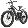 EU Direct Farvox MX1 Electric Bike,48V 13AH Battery,250W Motor 500W Peak Power,Top Speed 25KM or H,Dual Oil Brakes,SHIMAN0 7 Speed,26+4_0inch Tires,110KM Max Range,120KG Max Load,Electric Bicycle