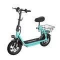EU DIRECT NANROBOT M5 Electric Scooter w or Seat and Basket,36V 5_2Ah Battery,350W Motor,Recommended Top Speed 25KM or H,Dual Disc Brakes,Front Fork Suspension,12inch Tires,30KM Max Range,120kg Max Load,Folding E Scooter