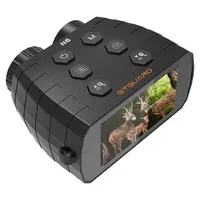 GTGUARD N6 Night Vision Binoculars, 300m IR 850nm, 12MP, 1080P, 2.95” TFT Display, 5X Digital Zoom, F1.4 Lens, 2000mAh Battery, USB-C, TF Card Support up to 128GB, PC Camera, 12 Languages