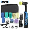 MOYI Portable Handheld Electric Polishing Machine Car Polishing Waxing Glaze Sealing Machine 5 Adjustable Speed Levels Car Polishing Maintenance