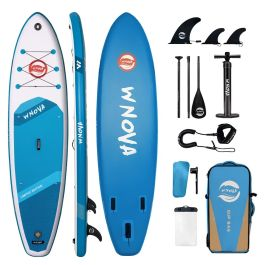 InnoExpo Inflatable Stand Up Paddle Boards 335*86*15 CM with Premium Accessories, Wide Stable SUP Paddle Board Design, Non-Slip Comfort Deck for Youth & Adults W020/W021/W022/W023