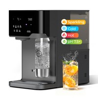 Hydrofast C300 RO Countertop Water Purifier, Iced & Sparkling Water Dispenser, 6-Stage Filtration with UV Sterilization, 5L Raw Tank & 1.5L Pure Tank, Adjustable Temperature & Volume, Smart TDS Display