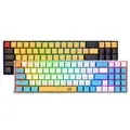 REDRAGON K688 RGB Mechanical Gaming Keyboard 78-keys Hot-Swappable Two-color Injection Keycaps Red Switch Ergonomics USB Wired Gamer Keyboards Support Macro Programming for PC Laptop Computer