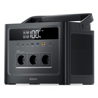DaranEner Cubus1000 Max Portable Power Station, 1152Wh LiFePO4 Battery, 1000W Pure Sine Wave Output, 2000W Surge, 300W Solar Input, 100W USB-C PD, XT60 Output, MPPT, BMS, UPS, 3500+ Cycles