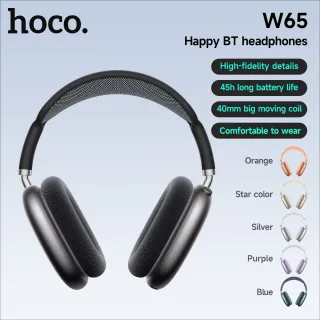 HOCO W65 Bluetooth Headphones Over The Ear Wireless Big Earphone Hifi Sounds Sport Headsets With Volume Button Air Earbuds Max