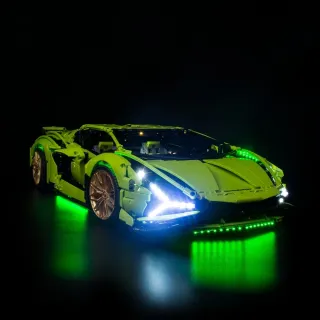 LED Light Kit Compatible with LEGO Lamborghini Sián FKP 37 Car 42115 Building Blocks (Not Include Lego Model Bricks)