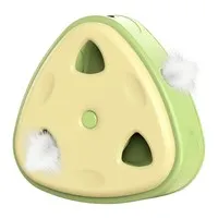 Fluffee Cheese Shape Automatic Interactive Cat Toy, Battery Type