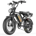 EU DIRECT HEADEER BK20 Electric Bike 48V 20AH Battery 750W Motor Recommended Top Speed 25KM or H Mechanical Disc Brakes 20+4_0inch Tires 48 80KM Max Mileage 150KG Max Load Electric Bicycle