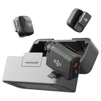 Refurbished DJI Mic Mini Wireless Lavalier Microphone (2TX+1RX+Charging Case), 2-Person Dual Channel Mic System, 400m Range, 48H Battery, Noise Cancelling, Omnidirectional, USB-C Bluetooth Mic for iPhone Android Camera Vlog Streaming
