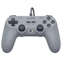 GameSir T3 Lite Wired Symmetric Game Controller, Wired 1000Hz Polling Rate, Dual Vibration, Hall Effect Sticks and 2 Remappable Buttons, Turbo, PC Controller for Steam/Android/iOS/Switch - Retro Gray