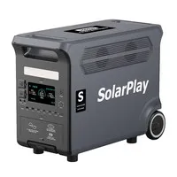 SolarPlay Q3600 Portable Power Station, 3600W Rated Power, 3840Wh LiFePO4 Battery, 7200W Peak Power, 3000+ Cycles, 2000W Hybrid Charging, 100W USB-C, 15 Outputs, 0.02s UPS