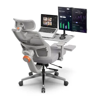 Newtral MagicH-GPro Home Office Ergonomic Chair With Workstation LAPD, with Footrest, 5D Headrest, 4D Armrest