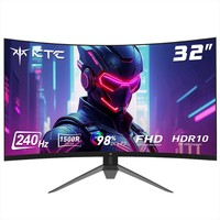 KTC H32S17F 32'' Curved Gaming Monitor, 1920*1080 HVA Panel, 240Hz Refresh Rate, 125% sRGB, 3500:1 Contrast Ratio, Adaptive Sync, HDR10, 3ms Response Time, 2*HDMI2.0 1*DP1.4 1*USB2.0 1*Audio, VESA Mount, Adjustable Tilt, Low Blue Light