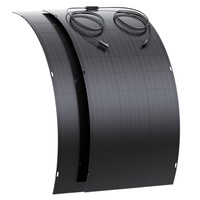 LIONSHEE LS-SP120 120W Flexible Solar Panel 2PCS, 18.66% High Efficiency, 2mm Ultra-thin, 30° Bendable, IP67 Waterproof, For RV/Boat/Rooftop/Camping