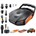 WaveRite 50PSI Paddle Board Pump Electric Portable High Pressure iSUP Pump Dual Stage Inflation Auto Shut Off And Deflate For Stand Up Paddle Board Car Kayak Bicycle