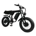 EU Direct SMLRO E5 1 Electric Bike,48V 23AH Battery,500W+2 Motors,Recommended Top Speed 25KM or H,Dual HydraulicDisc Brakes,Dual Suspensions,20+4_0inch Tires,50 90KM Max Mileage,150KG Max Load,Electric Bicycle