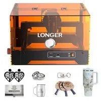LONGER Ray5 MiniS 10W Enclosed Laser Engraver, Class 1 Safety Protection, 0.1mm Precision, 12000mm/min Speed, 130×120mm Work Area, 20mm Cutting Depth, WiFi/USB/App Control, Compatible with Wood/Acrylic/Leather/Metal/Ceramic