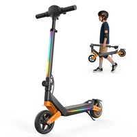 iScooter K6 Kids Electric Scooter, 150W Motor, 21V 2.6Ah Battery, 16km/h Max Speed, 9km Range, 3 Speed Modes, Adjustable Height, Foldable with LED Lights & Bluetooth, 70kg Load